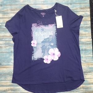 Annie Navy Floral Graphic Tee